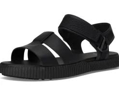 SOREL Ona Ave™ Ankle Strap Flat Sandals Black/Black Best