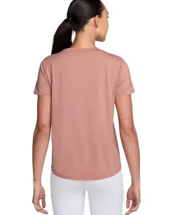 Nike One Classic Dri-FIT Short-Sleeve Top Rust Pink