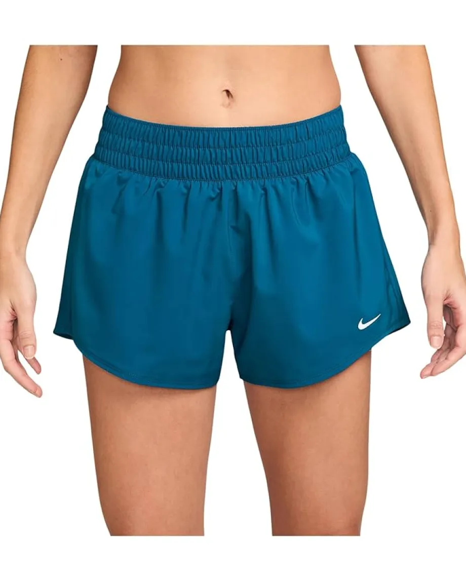 Nike One Dri-FIT Mid-Rise 3" Brief-lined Shorts Green Abyss/Reflective Silver Sale