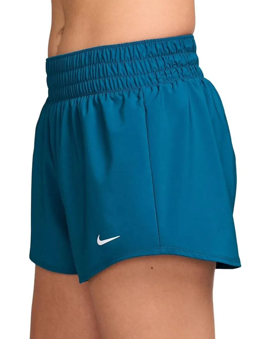 Nike One Dri-FIT Mid-Rise 3" Brief-lined Shorts Green Abyss/Reflective Silver Sale