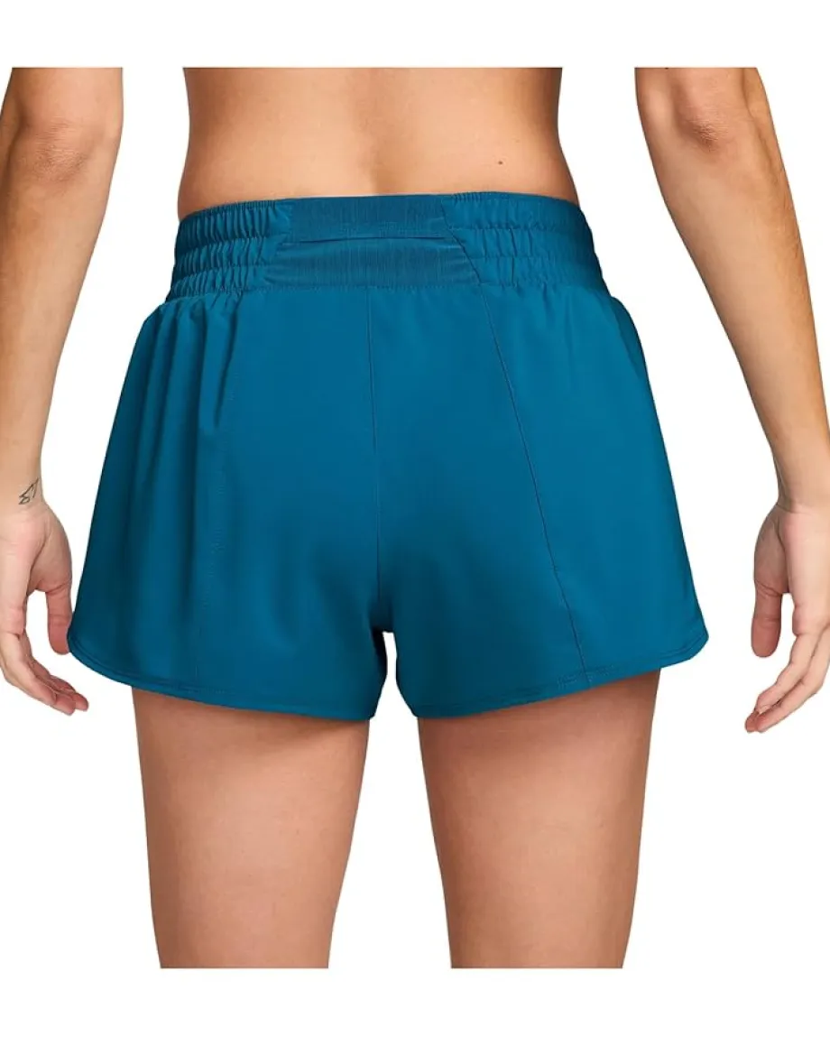 Nike One Dri-FIT Mid-Rise 3" Brief-lined Shorts Green Abyss/Reflective Silver Sale