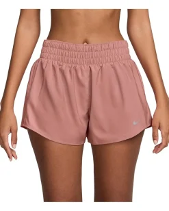 Nike One Dri-FIT Mid-Rise 3" Brief-lined Shorts Rust Pink/Reflective Silver Discount