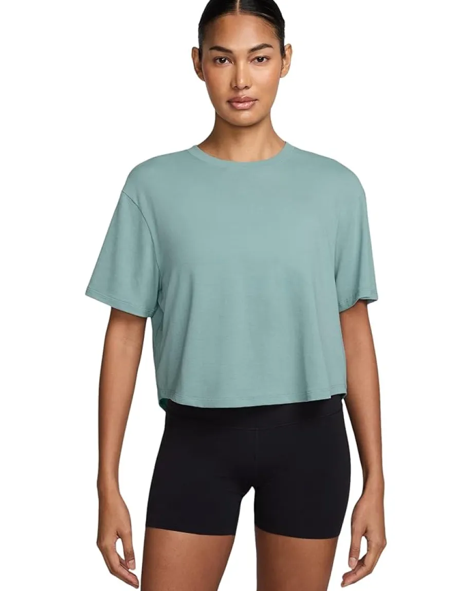 Nike One Relaxed Dri-FIT Cropped Short-Sleeve Top Cannon Outlet