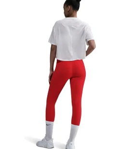 Nike One Relaxed Dri-FIT Cropped Short-Sleeve Top White New