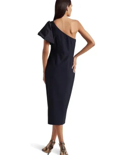 Lauren Ralph Lauren One-Shoulder Crepe Cocktail Dress Lauren Navy Clearance
