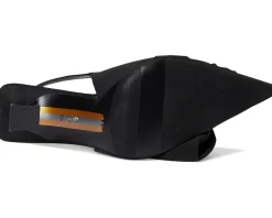 Sam Edelman Onia Slingback Shoes Black Ribbed Silk Clearance