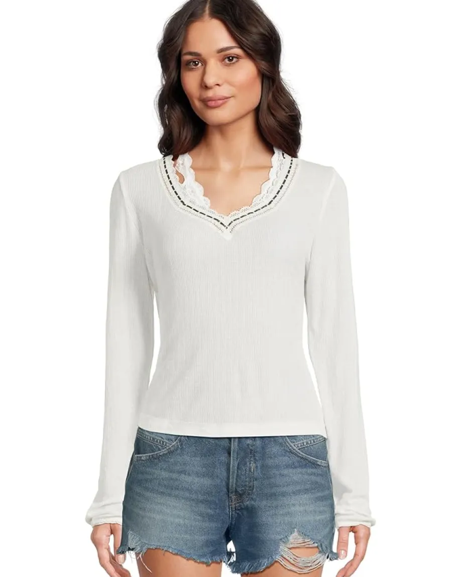 Free People Only You Long Sleeve Clean Ivory Clearance