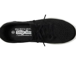 SKECHERS On-The-Go Hands Free Slip-ins Swift w/ Knit Fit Black/White Sale