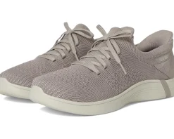 SKECHERS On-The-Go Hands Free Slip-ins Swift w/ Knit Fit Taupe New