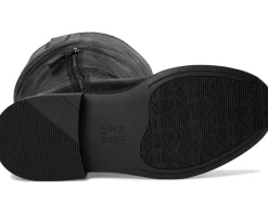 Naturalizer Ontime Extra Wide Calf Knee High Boots Black Leather Clearance