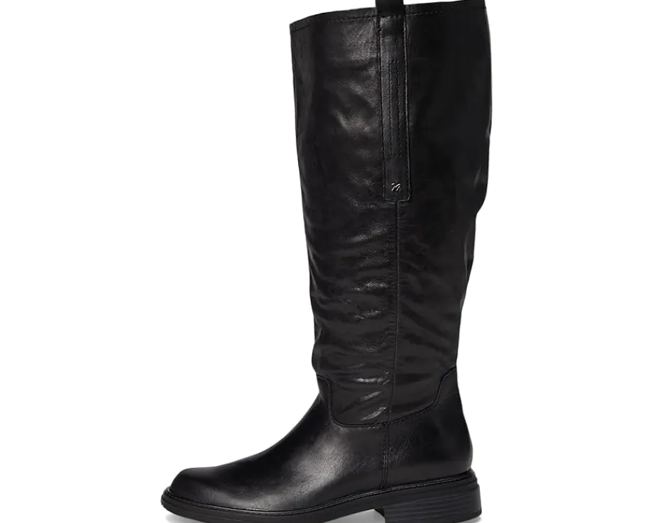 Naturalizer Ontime Extra Wide Calf Knee High Boots Black Leather Clearance