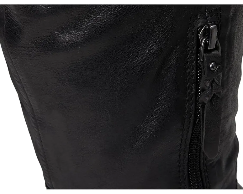 Naturalizer Ontime Extra Wide Calf Knee High Boots Black Leather Clearance