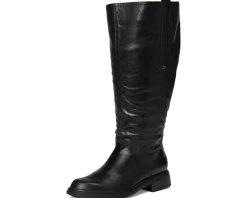 Naturalizer Ontime Extra Wide Calf Knee High Boots Black Leather Clearance