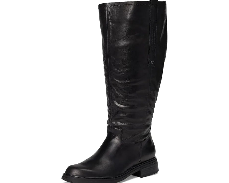 Naturalizer Ontime Extra Wide Calf Knee High Boots Black Leather Clearance