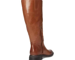 Naturalizer Ontime Wide Calf Knee High Boots English Tea Brown Leather Best