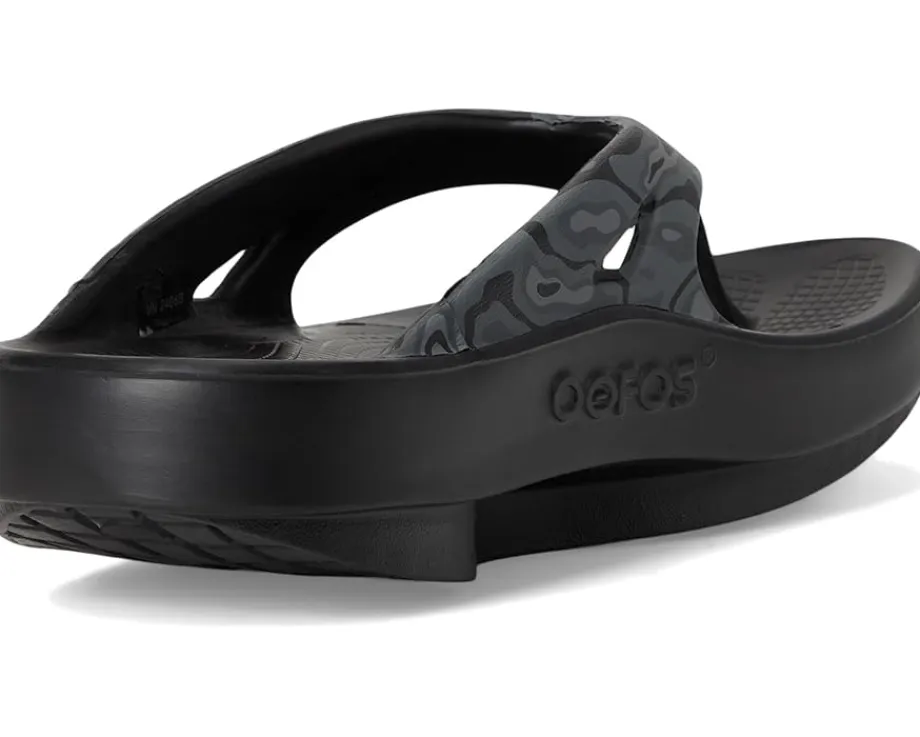 OOFOS Ooriginal Sport Thong Black Water Camo Best