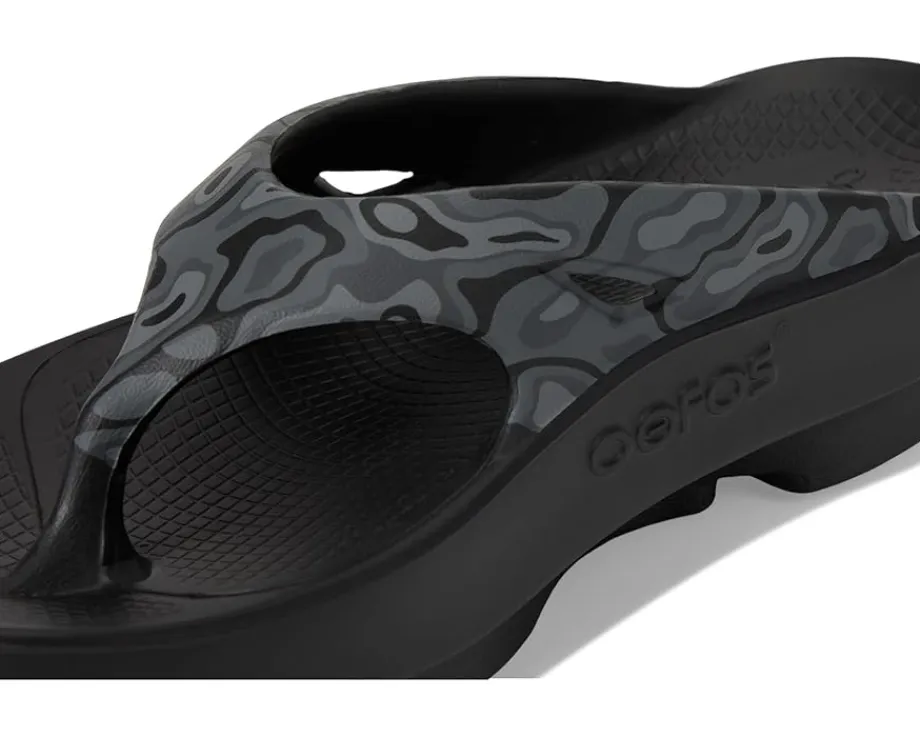 OOFOS Ooriginal Sport Thong Black Water Camo Best