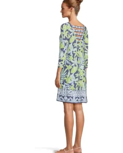 Lilly Pulitzer Ophelia Dress Sapphire Pool Tropical Tango Engineered Dress Clearance