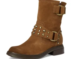 Naturalizer Optimus Dark Chestnut Stud Suede New