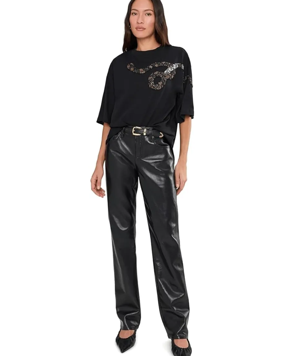 AllSaints Ouros Amelie Tee Black Outlet