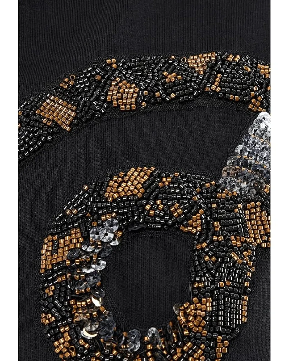 AllSaints Ouros Amelie Tee Black Outlet