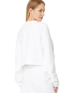 Women Norma Kamali Oversized Raglan Sleeve Cropped Top
