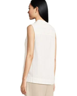 Tommy Bahama Palm View Pop-Over Top White New