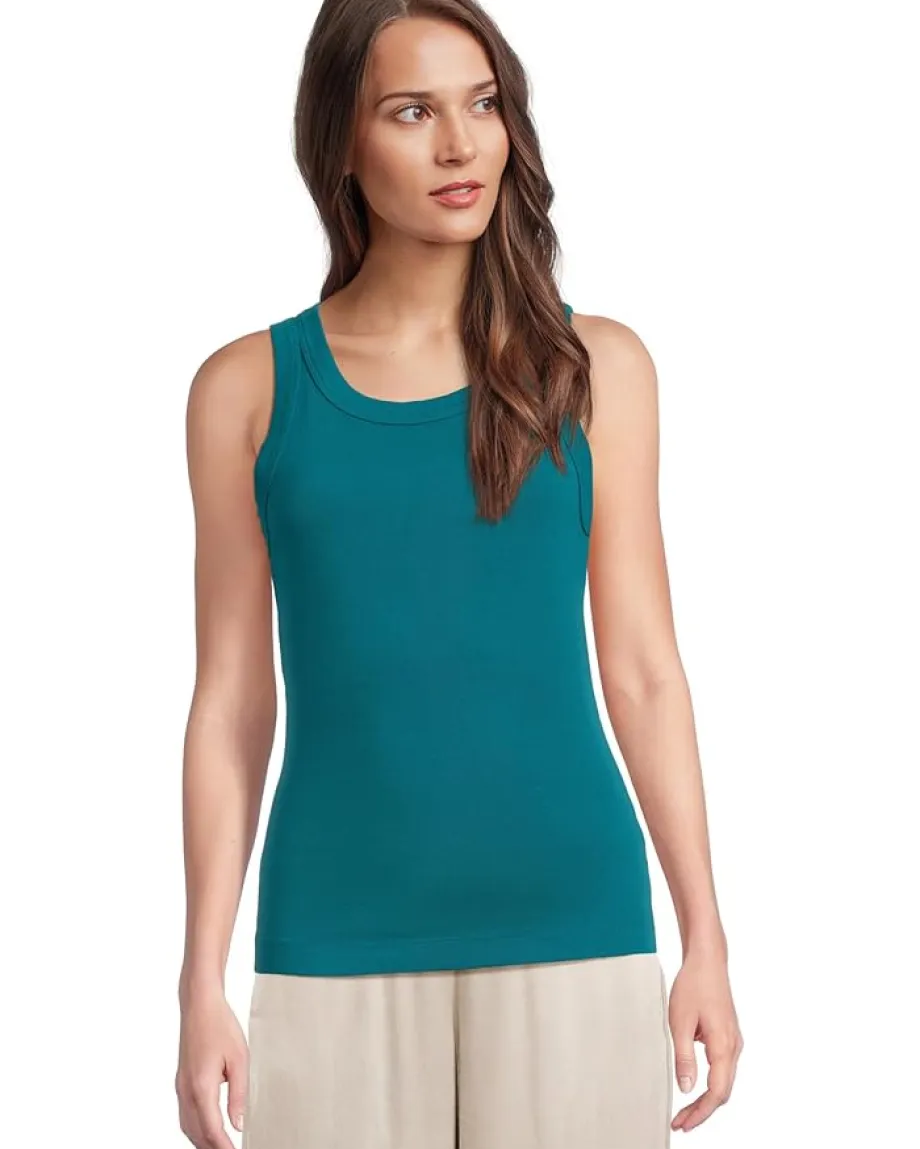 Michael Stars Paloma Wide Binding Tank Lagoon Sale