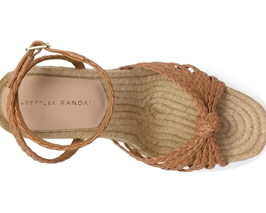 Loeffler Randall Pamela Mignon Knot Wedge Dune/Natural Outlet