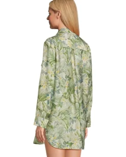 Women Tommy Bahama Paradise Fronds Pocket Bf Shirt