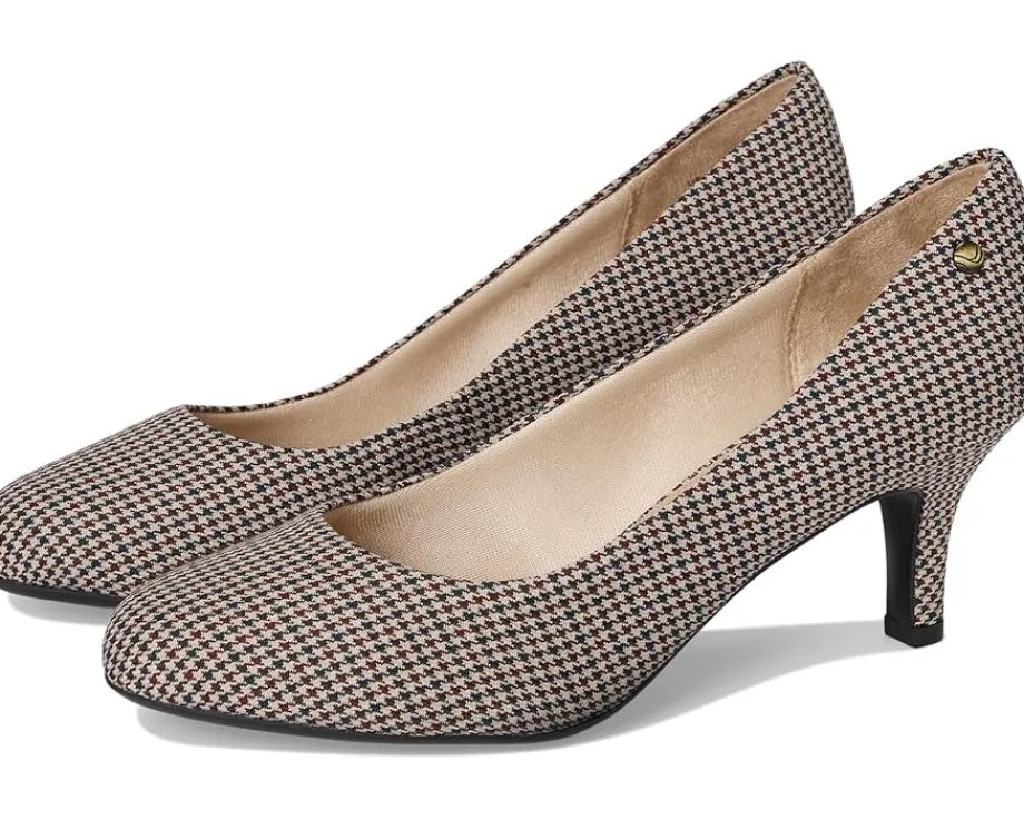 LifeStride Parigi Pump Shoes Beige Houndstooth Hot