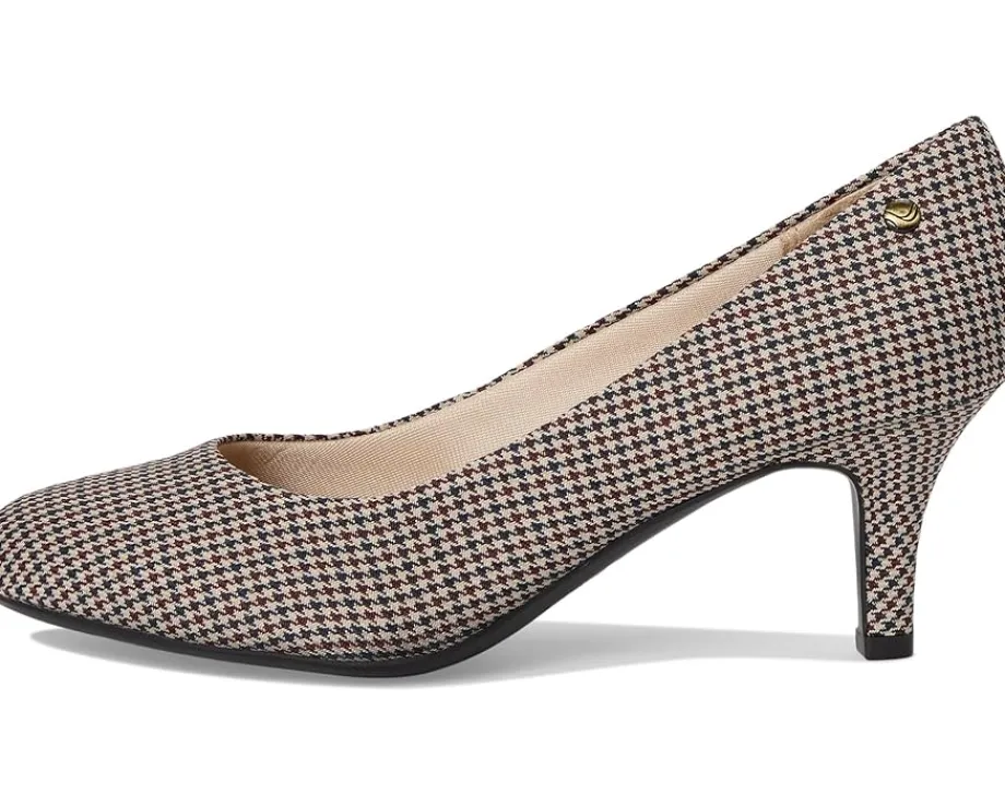 LifeStride Parigi Pump Shoes Beige Houndstooth Hot