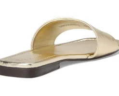 Seychelles Paris Croco Leather Slide Gold New
