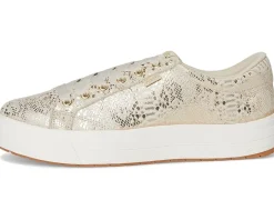 Keds Park Lace Up Gold Metallic Snake Foil Suede Hot