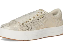 Keds Park Lace Up Gold Metallic Snake Foil Suede Hot