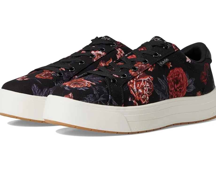 Keds Park Lace Up Black/Pink Floral Canvas