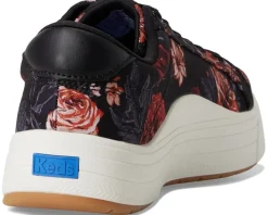 Keds Park Lace Up Black/Pink Floral Canvas