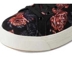 Keds Park Lace Up Black/Pink Floral Canvas
