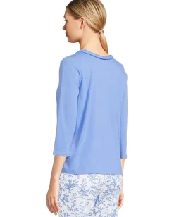 Lilly Pulitzer Paulson Knit Top Sunwashed Blue Clearance