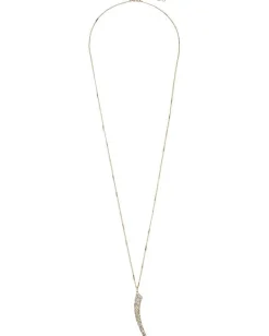 Women Vince Camuto Pave Flat Horn Pendant Necklace