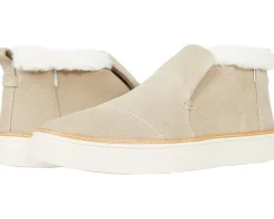 TOMS Paxton Water-Resistant Slip-Ons Cobblestone Suede/Faux Fur Best