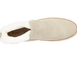 TOMS Paxton Water-Resistant Slip-Ons Cobblestone Suede/Faux Fur Best