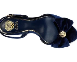 Vince Camuto Paycen Bow Detail Slingback High Heel Sandal Deep Navy Clearance