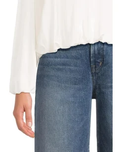 Madewell Peach Long Sleeve Bubble Shirt Winter White Clearance