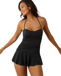 Tommy Bahama Pearl Bandeau Swim Dress Black Sale