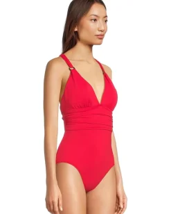 Women Tommy Bahama Pearl Novelty Vneck One-Piece