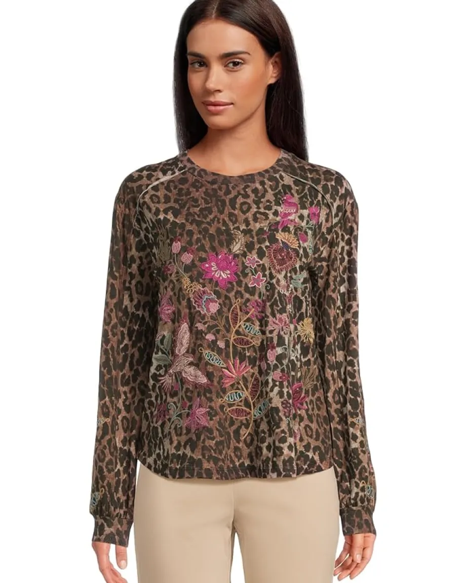 Women Johnny Was Penellope Seamed Sleeve T-Shirt