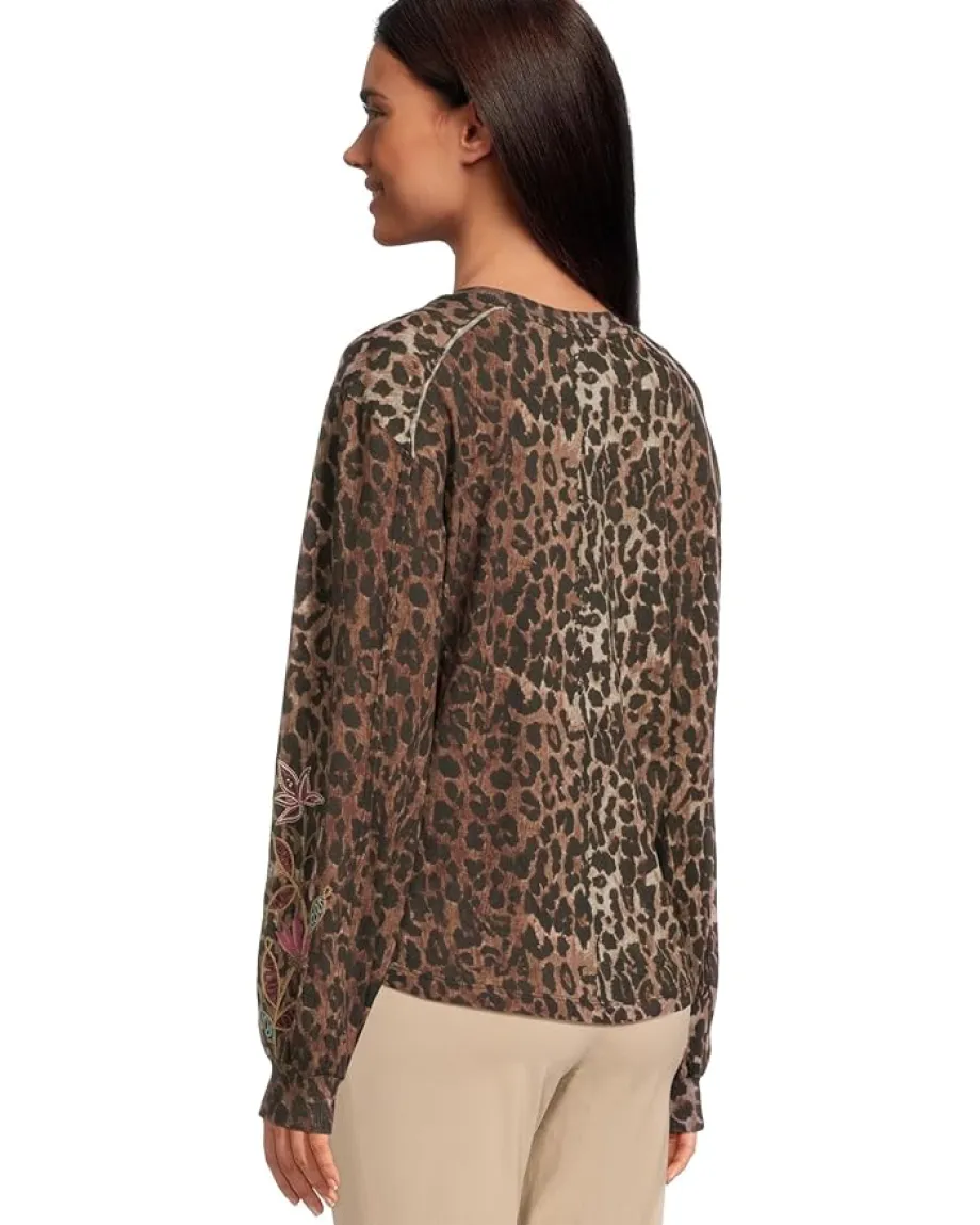 Women Johnny Was Penellope Seamed Sleeve T-Shirt