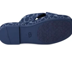 COACH Penelope Signature C Sandals Deep Blue Outlet