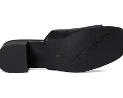 Seychelles Pepper Leather Sandal Slide Black Outlet